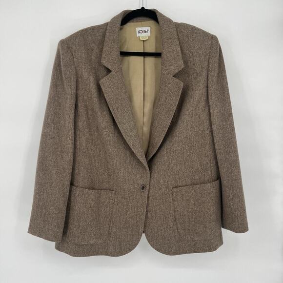 Koret Jackets & Blazers - Vintage 100% Wool Blazer Womens 16W Fits US Women M/L Preppy Academia 90s